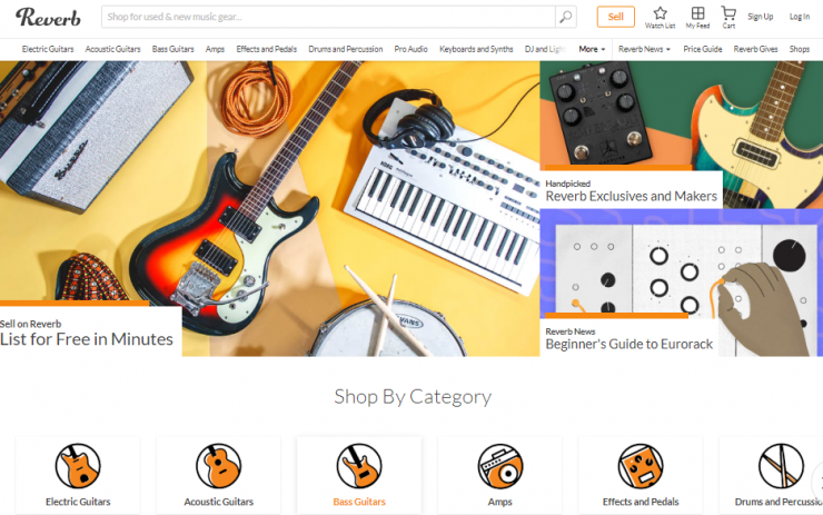 Reverb. Маркетплейс для музыкантов.